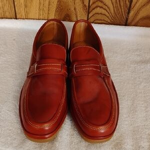 Dexter Men's Burnt Red Leather Slip-On Loafers